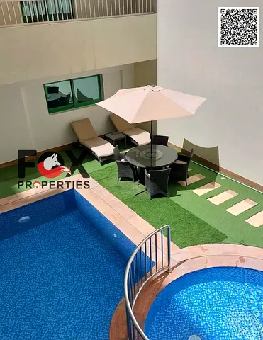 استديو للايجار السنوي بعجمان سمارت تاور مع جيم ومسبح وباركن داخل التاور بمنطقة العامرة