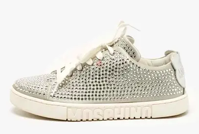 Moschino crystal-embellished low-top sneakers. Pre-Owned.
