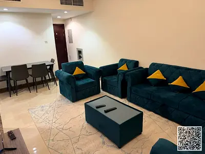 لراغبي الفخامة والتميز شقة فاخرة للايجار الشهري غرفة وصالة باطلالة مفتوحة مفروشة بالكامل باثاث راق جدا مع مطبخ مجهز بالكامل بأحدث الاجهزة ✨