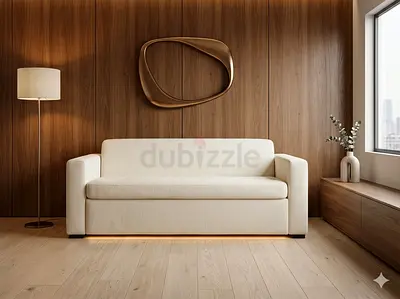 Natuzzi three seater sofa bed with mattress