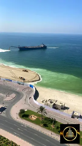 غرفتين وصالة إطلالة بحرية كاملة + 2 باركينج كورنيش عجمان