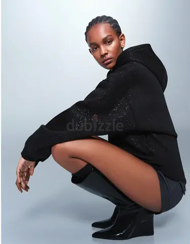 BERSHKA GLITTER TRENDY HOODIE