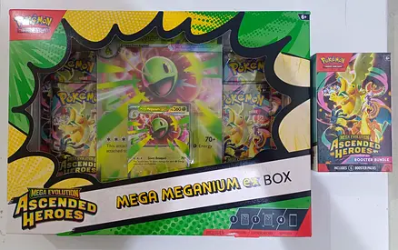 Pokémon TCG Mega Meganium ex Box - Ascended Heroes Booster Bundle (Sealed)