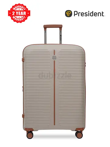 President 28-inch Hard Shell Spinner Suitcase - Beige (2 Year Warranty)