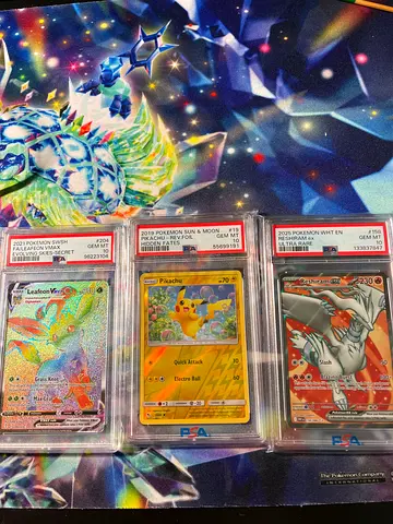 Graded Pokémon PSA Cards Collection — Pikachu  Rare Holos (3 cards)
