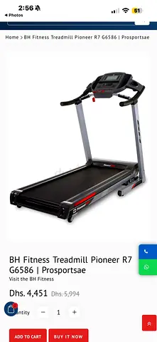 BH Fitness Treadmill pioneer P7