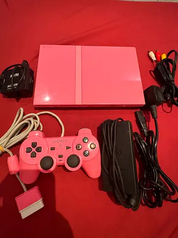 Sony PS2 PlayStation 2 Slim Pink Console PAL +case