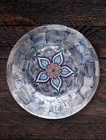 Decorative Hand-Painted plate - Mandala Design