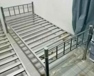 Strong Steel Single Bed Silver for Sale