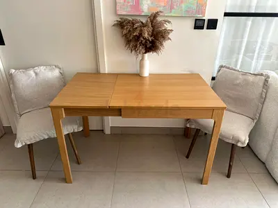 Adjustable Dining Table with Two chairs with a 2 Door Shoe Cabinet with Top Shelf - Oak  White