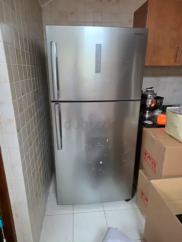 Samsung Double Door Refrigerator - Stainless Steel, Good Working Condition