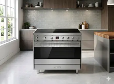 Smeg latest model induction cooking range oven fan stove 90x60