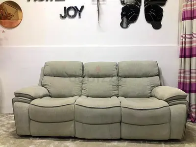 Ethan 3-seater fabric electric recliner