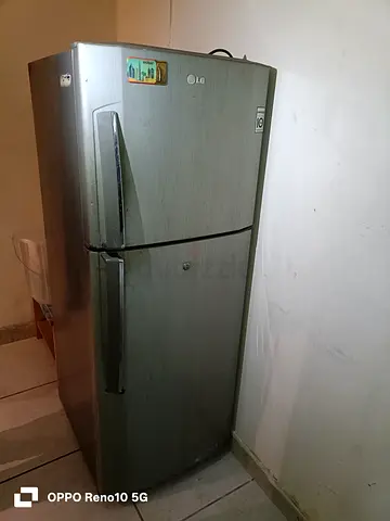 LG Silver Top-Freezer Refrigerator - Good Working Condition