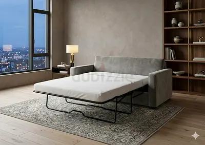 West elm two seater sofa bed with mattress