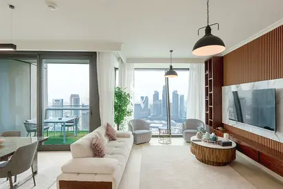 Stunning 3BR Apt | Burj Khalifa and Fountain Views