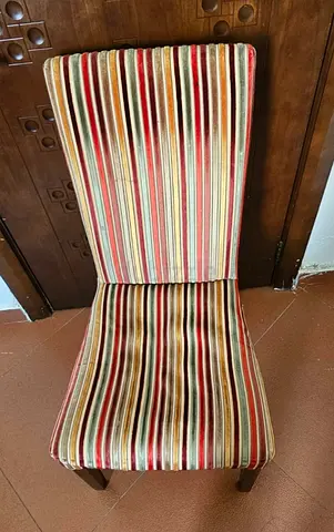 6-Seater Dining Table Set with Upholstered Chairs - Good Condition