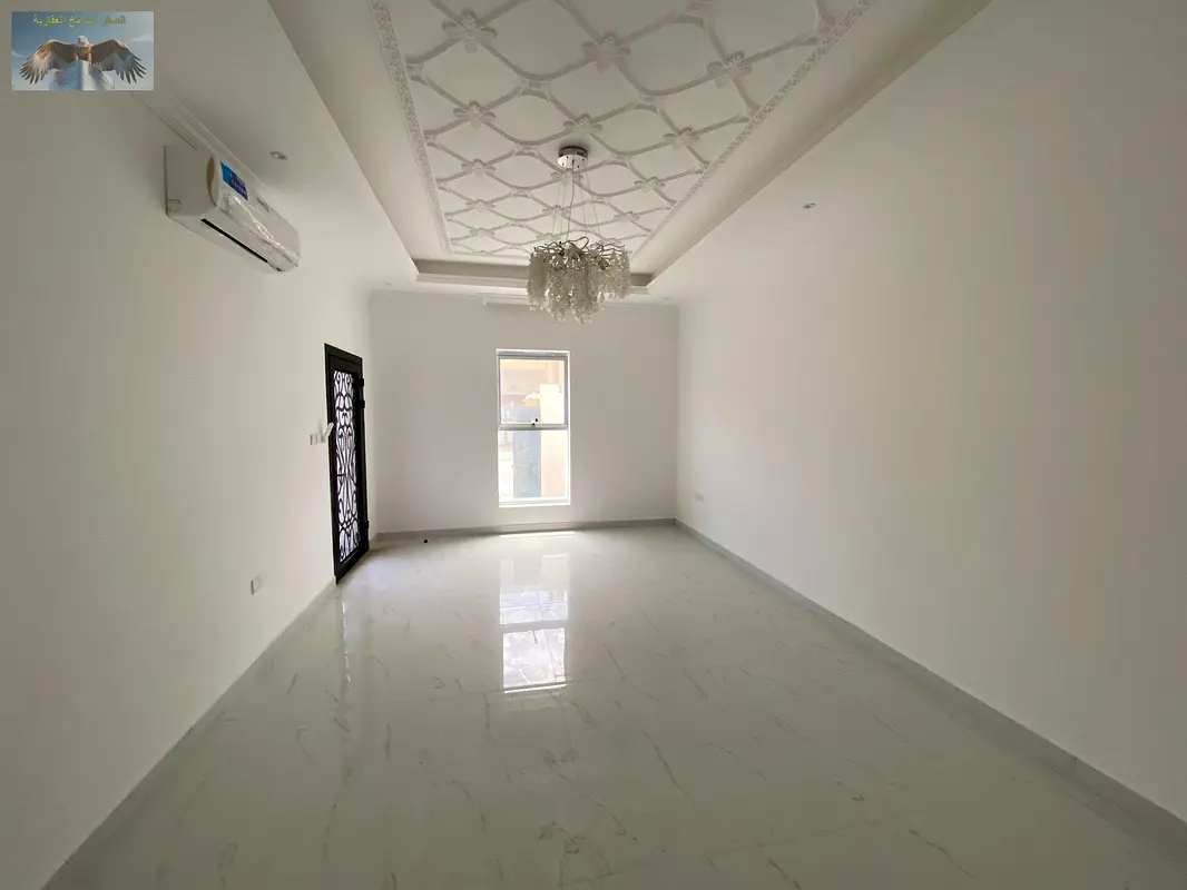 Brand New Luxury Villa for Rent in Al Zahia – First Tenant – 5 Master Bedrooms with Maid Room, Majlis, Living Hall, Dual Kitchens, Covered Parking – A