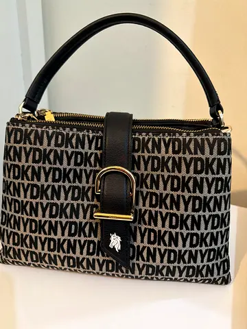DKNY monogram top-handle bag, gently used