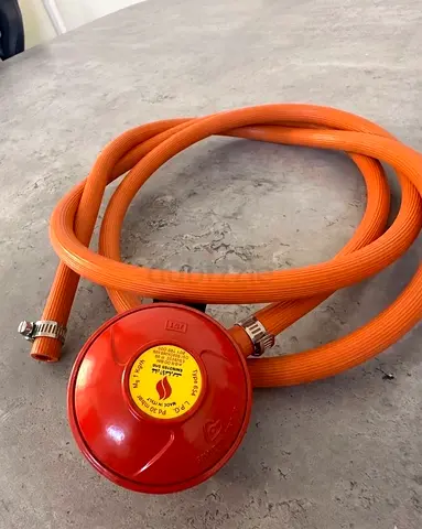 Used LPG Gas Regulator with Hose (1.5m) - Working Condition