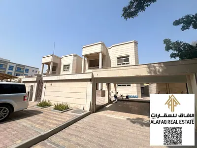 Villa for sale in Al Muwaihat 3 residential commercial G+1 near Academic Street 6 master bedrooms roof stone façade prime location Ajman