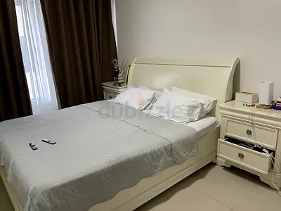 White King Size Bed Frame with Matching Nightstands - Good Condition