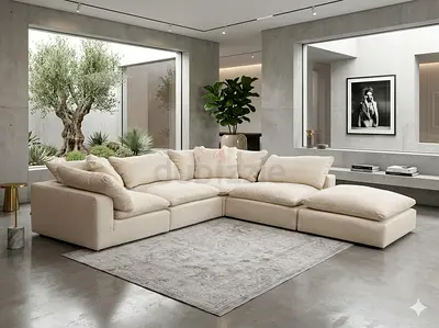 Marina Home Luscious Original Feather Filled Sofa Beige Excellent condition