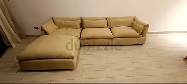 Marina home Feather filled sofa Beige