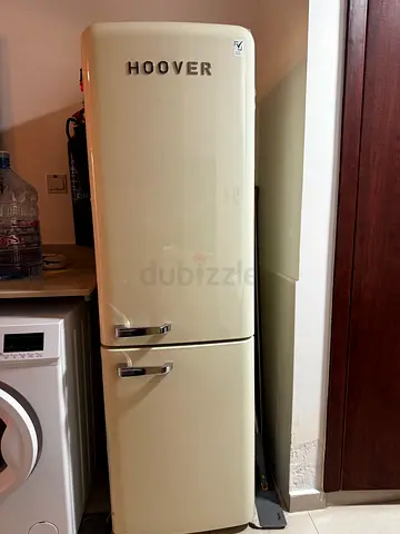 Hoover Retro-Style Fridge Freezer (Cream) - Good Working Condition