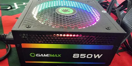 GameMax RGB 850W Pro Modular 80 Plus Gold Power Supply With 14cm ARGB Fan PSU