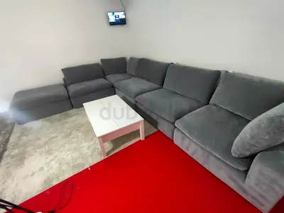 Great condition same like new pianca feather 🪶 filled modular sofa with ottoman