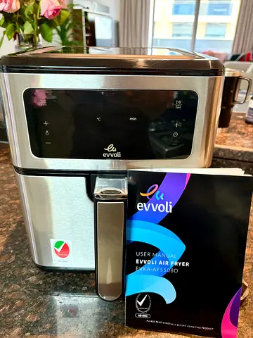Evvoli Digital Air Fryer with Manual - 3.5L (Excellent Condition)
