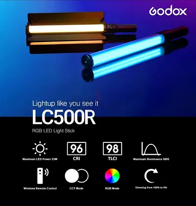 Godox LC500R RGB LED Light Stick — LC500R Tube Light