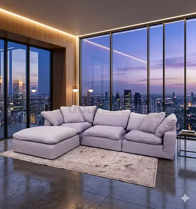 Marina Home Luscious Original Feather Filled Sofa Gray Good condition