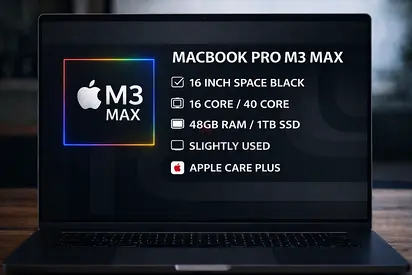 MacBook Pro M3 Max 16” 48GB RAM 1TB SSD Apple Care Plus Space Black