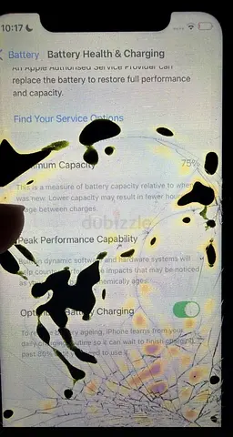 iPhone with cracked screen and 75% battery health - for parts/repair 128Gb