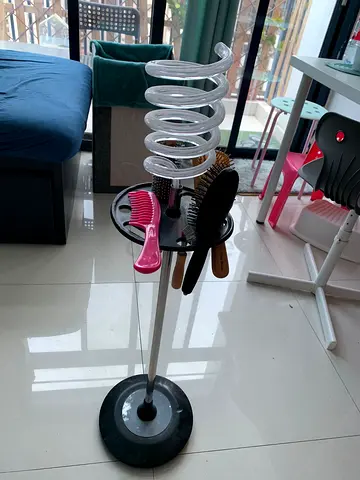 Freestanding Salon Hair Tool Stand with Brush Holder