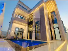 For sale: Super deluxe villa in Al-Haliou 2, including registration fees and furniture, with a large