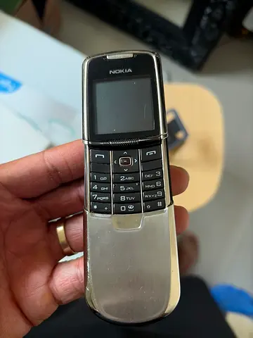 Nokia 8850 classic steel slider phone working needs a battery sold as parts, display Nostalgia
