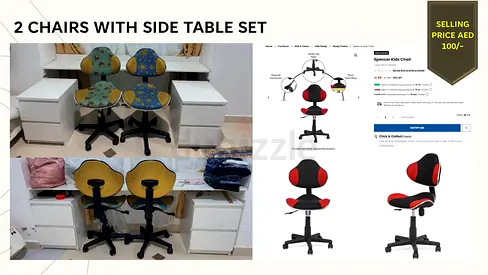 CHEST DRAWERS WITH 2 CHAIRS