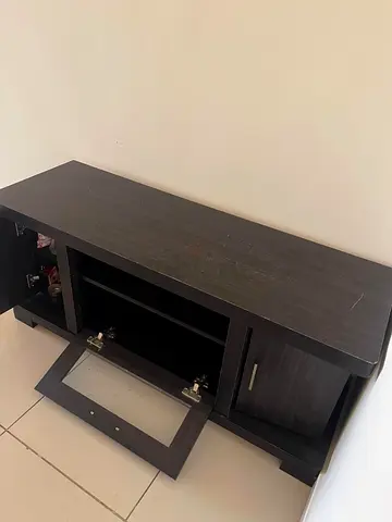 Dark Wood TV Unit / Entertainment Cabinet - Good Condition