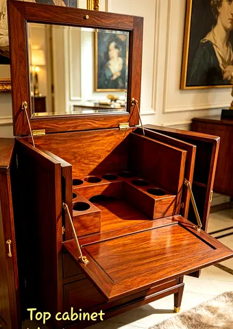 Vintage Solid Wood Bar Cabinet – Excellent Condition