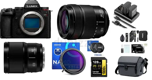 Panasonic Lumix S5ii Full FrameMirrorless Camera+ 50mm+ 28-200 lens kit+ filter +SD card+ accesories