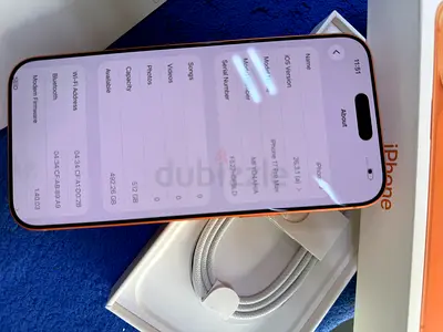 iPhone 17pro max oranges TDRA  - 512GB, Excellent Condition with Box  Cable