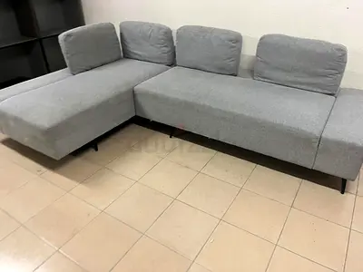 Gray corner sofa