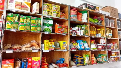 Spices and Nuts Shop Wooden Shelving Unit Stocked Food Items Trading License also 9 visa get rent 23