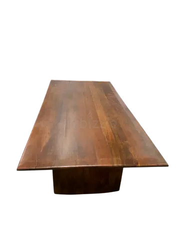 Solid Wood Dining Table — Large Rectangular, Hand-Finished