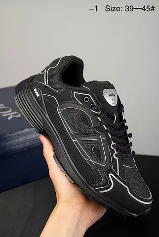 Black Casual Sports Sneakers - Size EU 39-45