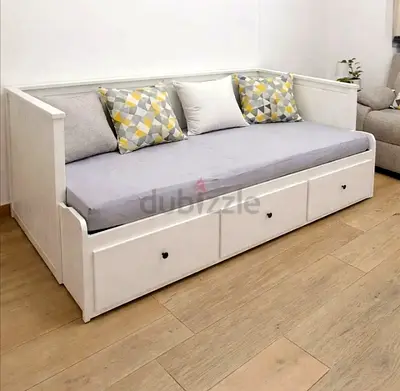 Ikea humness  Day bed with 3storage drawers underneath and with 2 IKEA mattresses is available