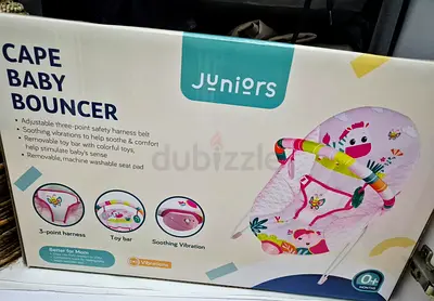 Juniors Cape Baby Bouncer with Toy Bar and Vibration (0+ months) - brand new